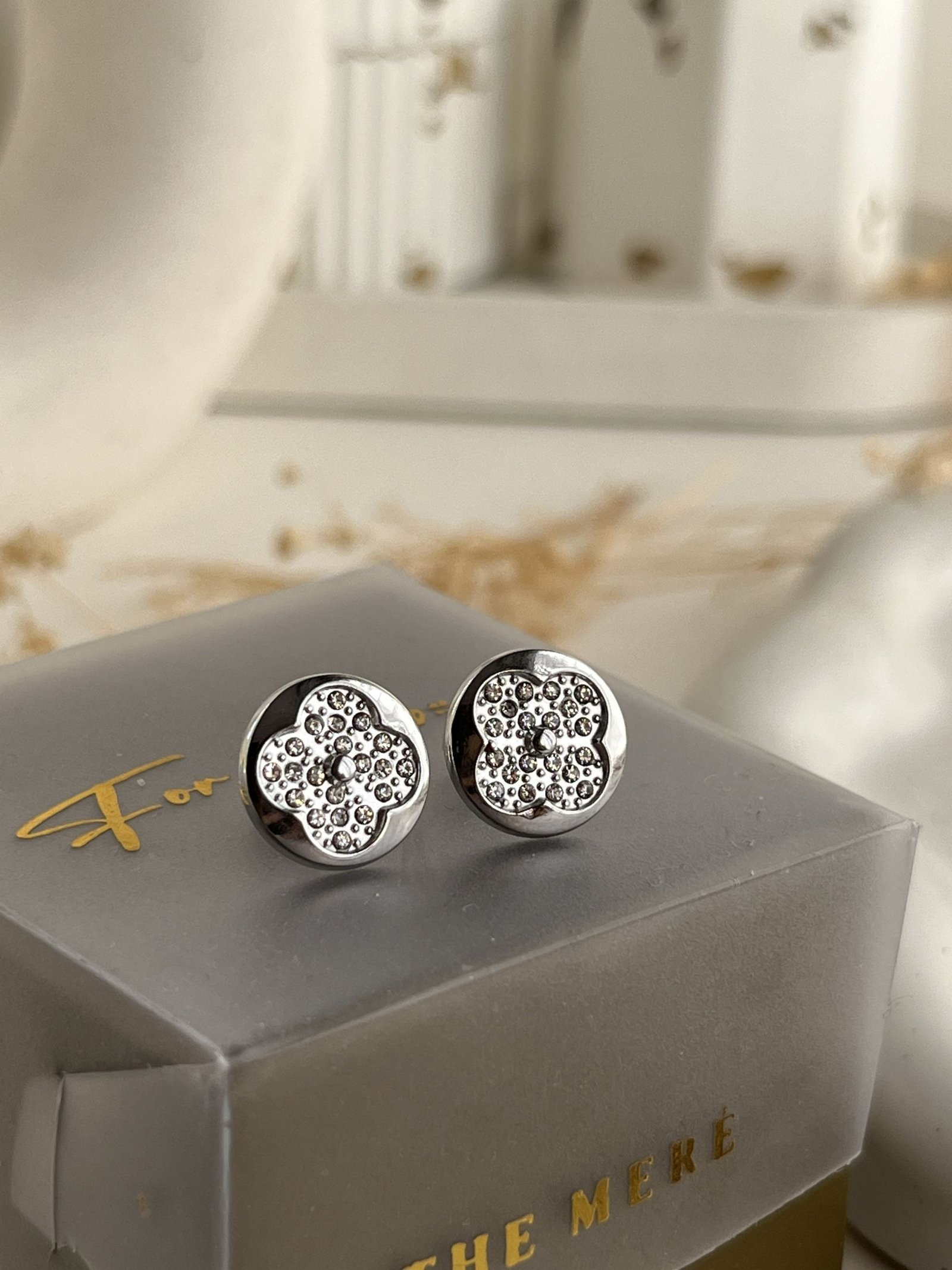 ClovΓ©ra PavΓ© Stud Earrings