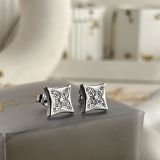 Quadra Clover Pavé Stud Earrings