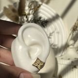 Quadra Clover Pavé Stud Earrings