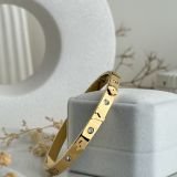 Monogram Stone Detail Cuff