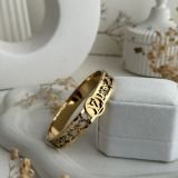 Monogram Circle Cutwork Cuff