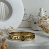 Monogram Circle Cutwork Cuff