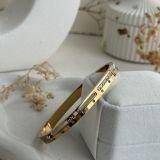 Linear Crystal Inlay Slim Cuff