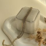 Double Row Crystal Chain Bracelet