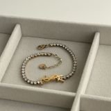 Luxe Initial Crystal Chain Bracelet