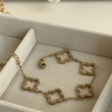 Alhambra Full Clover Crystal Bracelet