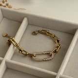 Celestia Pavé Oval Chain Bracelet
