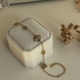 Clover Crystal Charm Bracelet