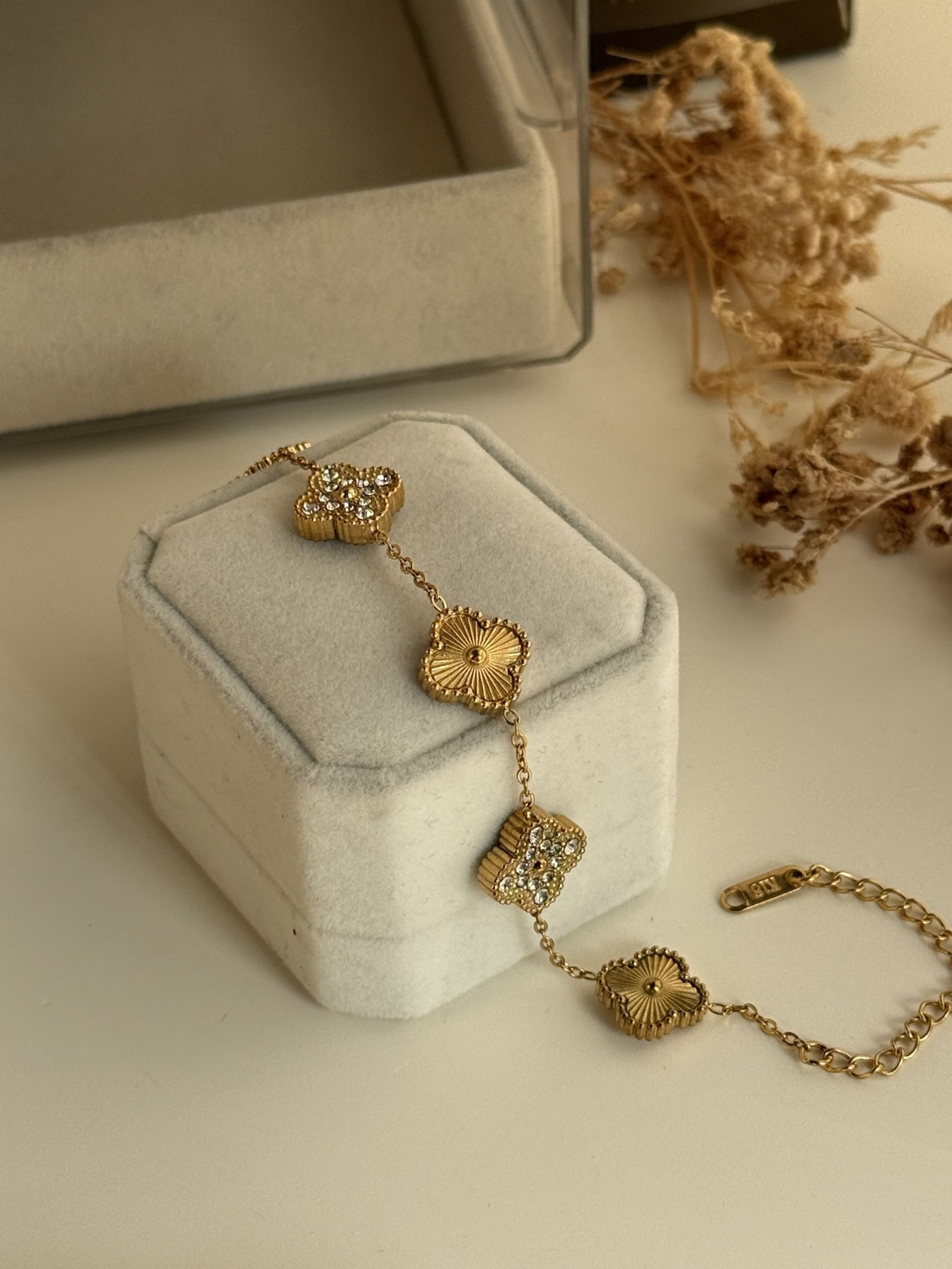 Radiant Clover Crystal Accent Bracelet