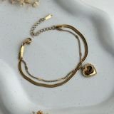 Amora Heart Layered Chain Bracelet