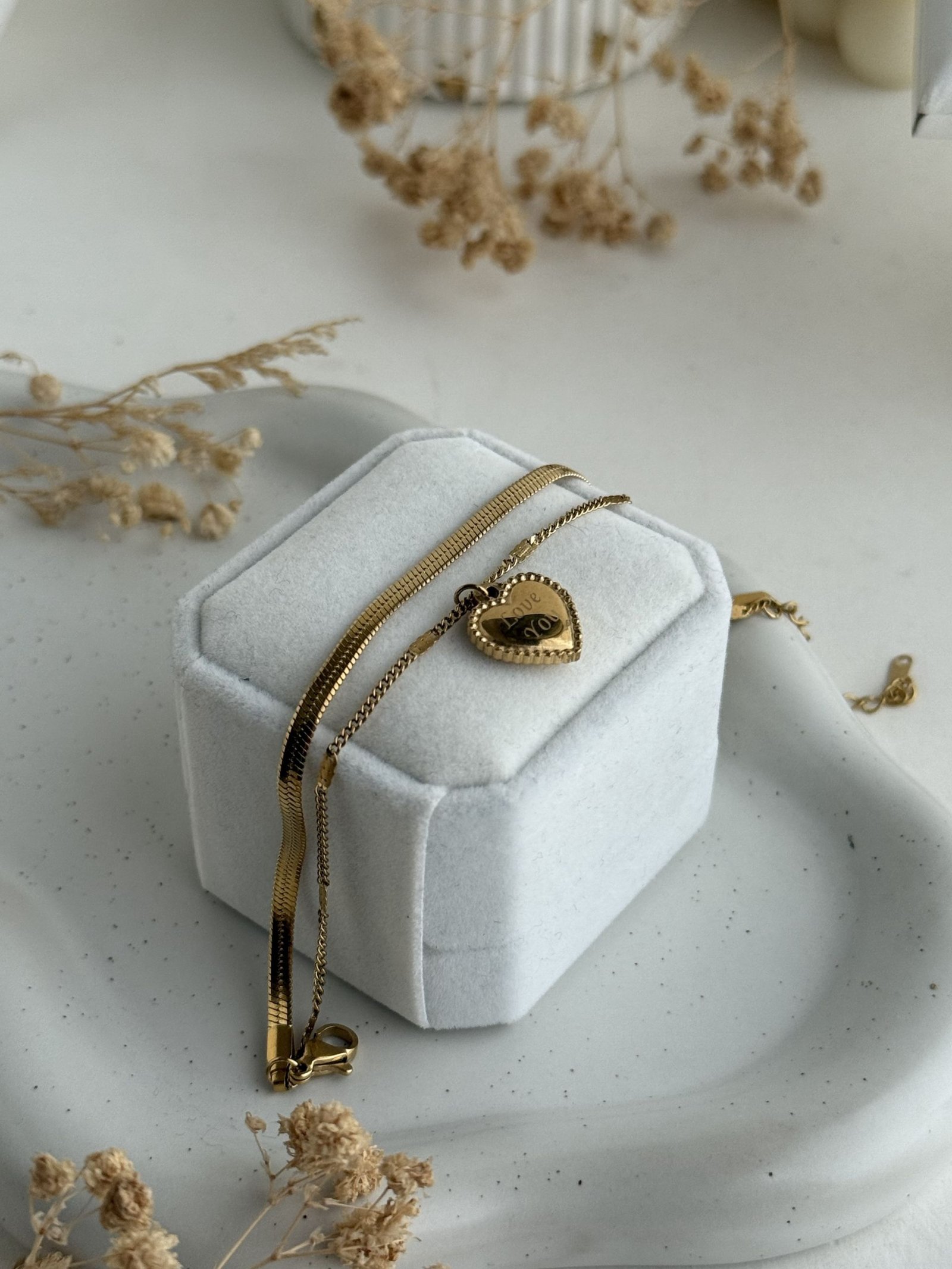 Amora Heart Layered Chain Bracelet