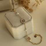 Aurelia Pearl Medallion Chain Bracelet