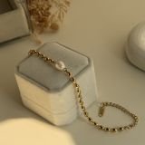 Aurelia Pearl Bead Chain Bracelet