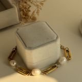 Lunara Pearl Link Chain Bracelet