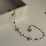 Blooming Crystal Charm Chain Bracelet