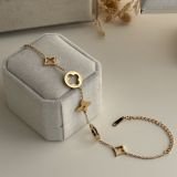 Avelis Dual Clover Star Chain Bracelet