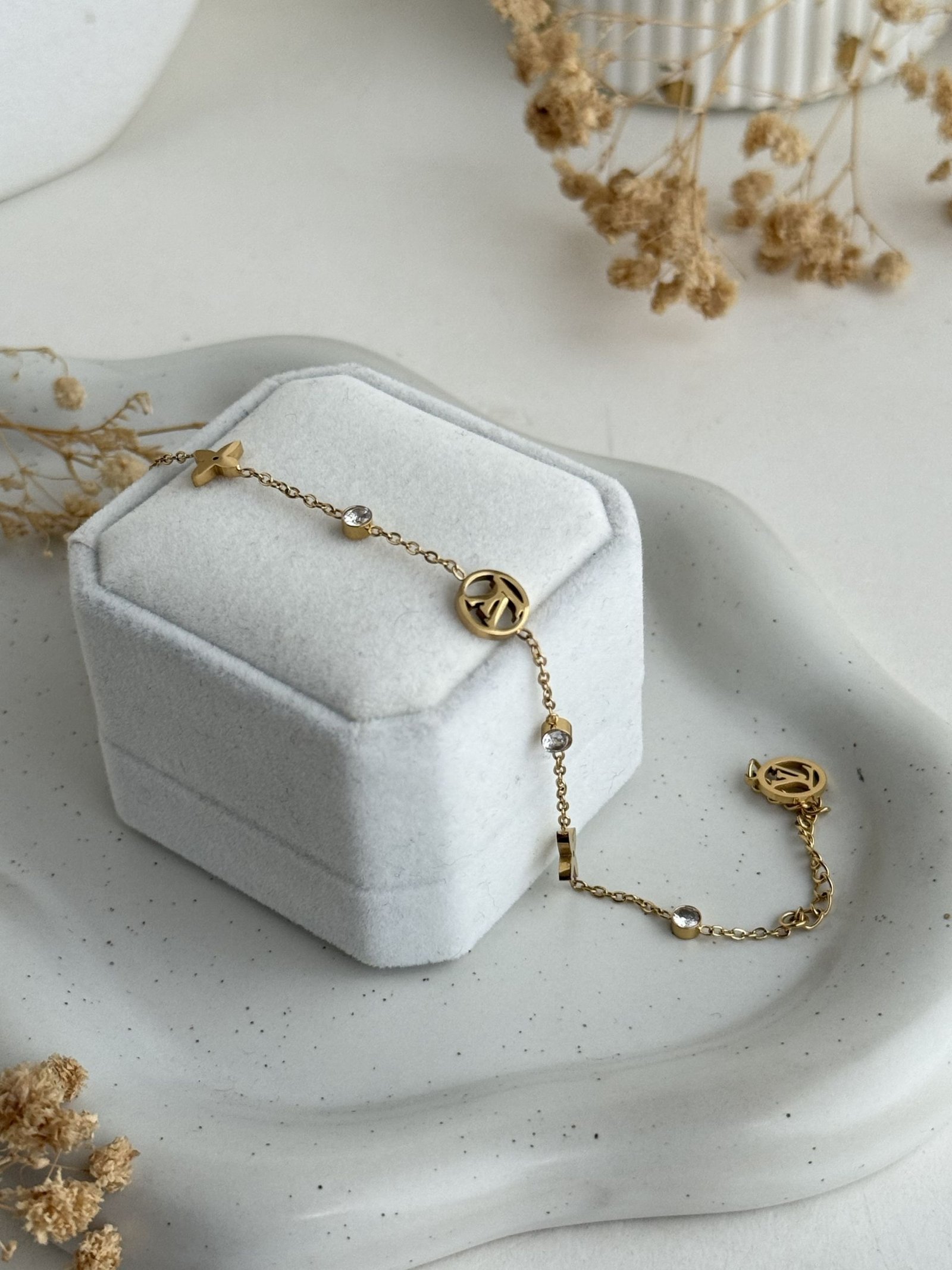 Petit Fleur Crystal Charm Bracelet