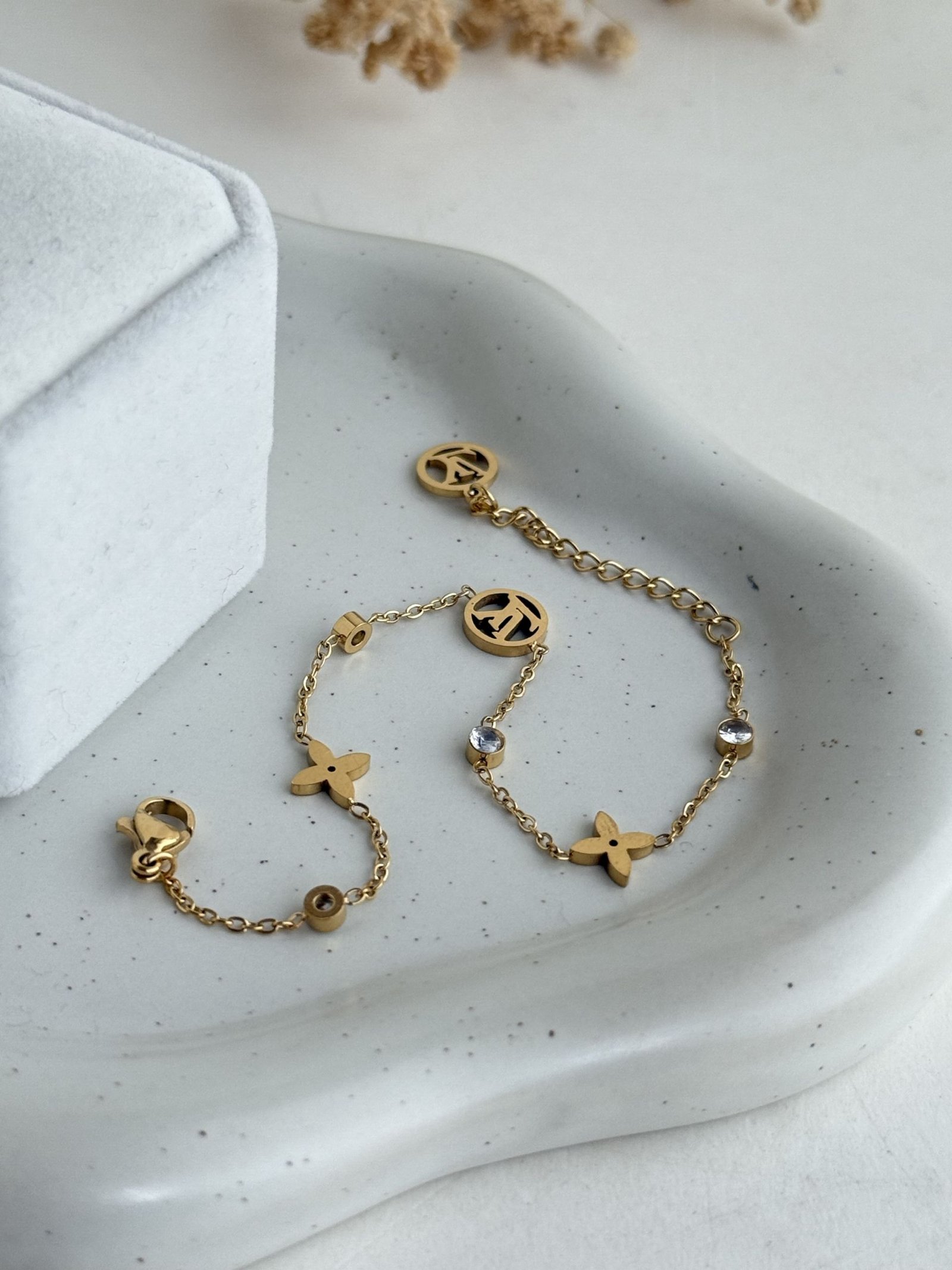 Petit Fleur Crystal Charm Bracelet