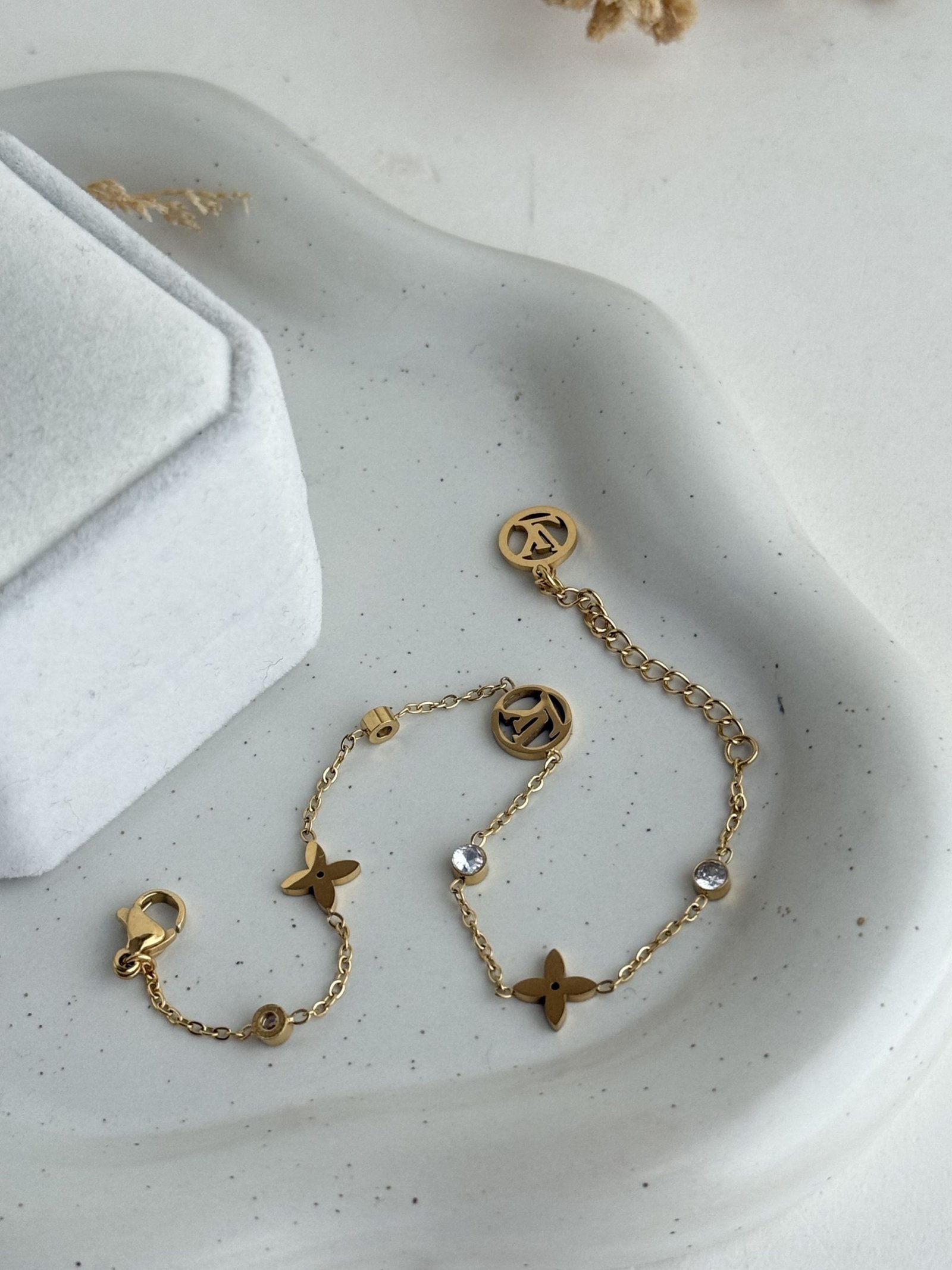 Petit Fleur Crystal Charm Bracelet