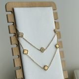 Elvara Aura Gold Clover Necklace