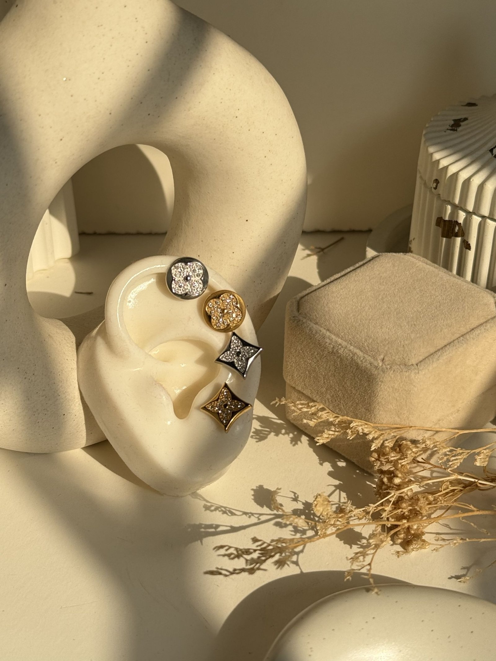 ClovΓ©ra PavΓ© Stud Earrings