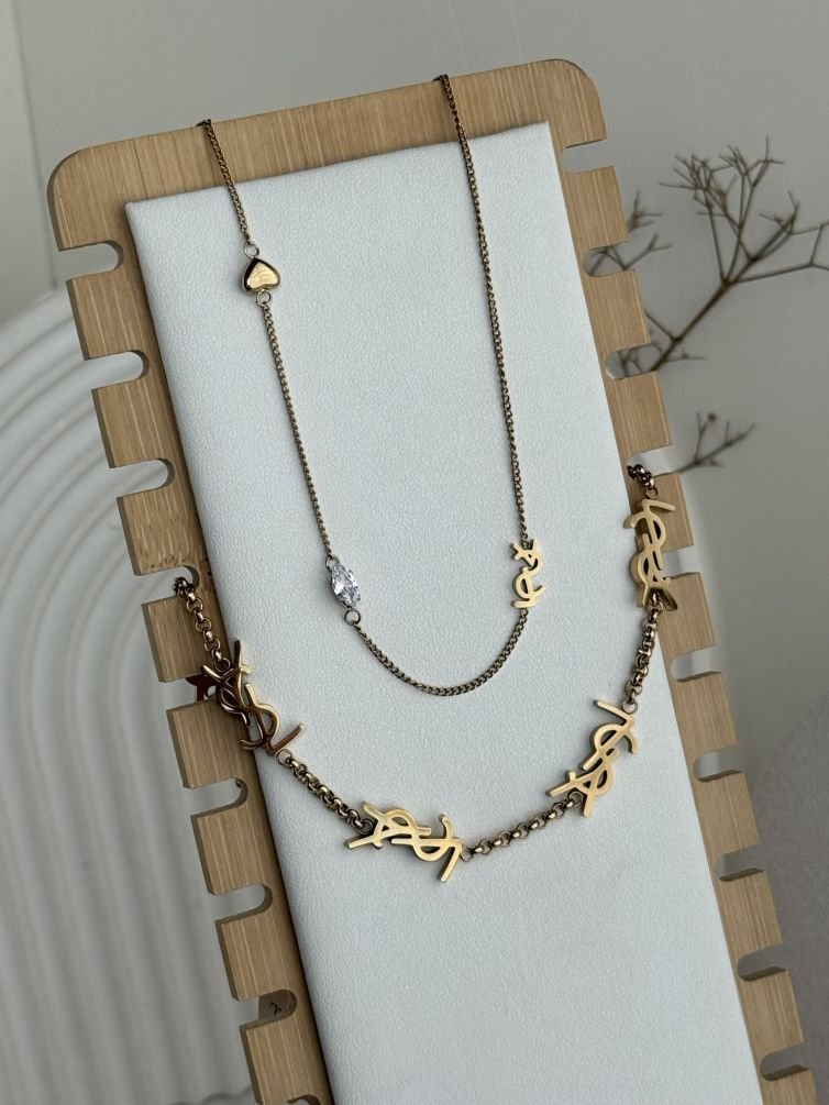 Cassara Multi-Charm Signature Chain Necklace