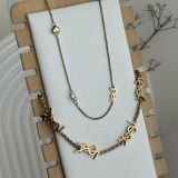 Cassara Multi-Charm Signature Chain Necklace