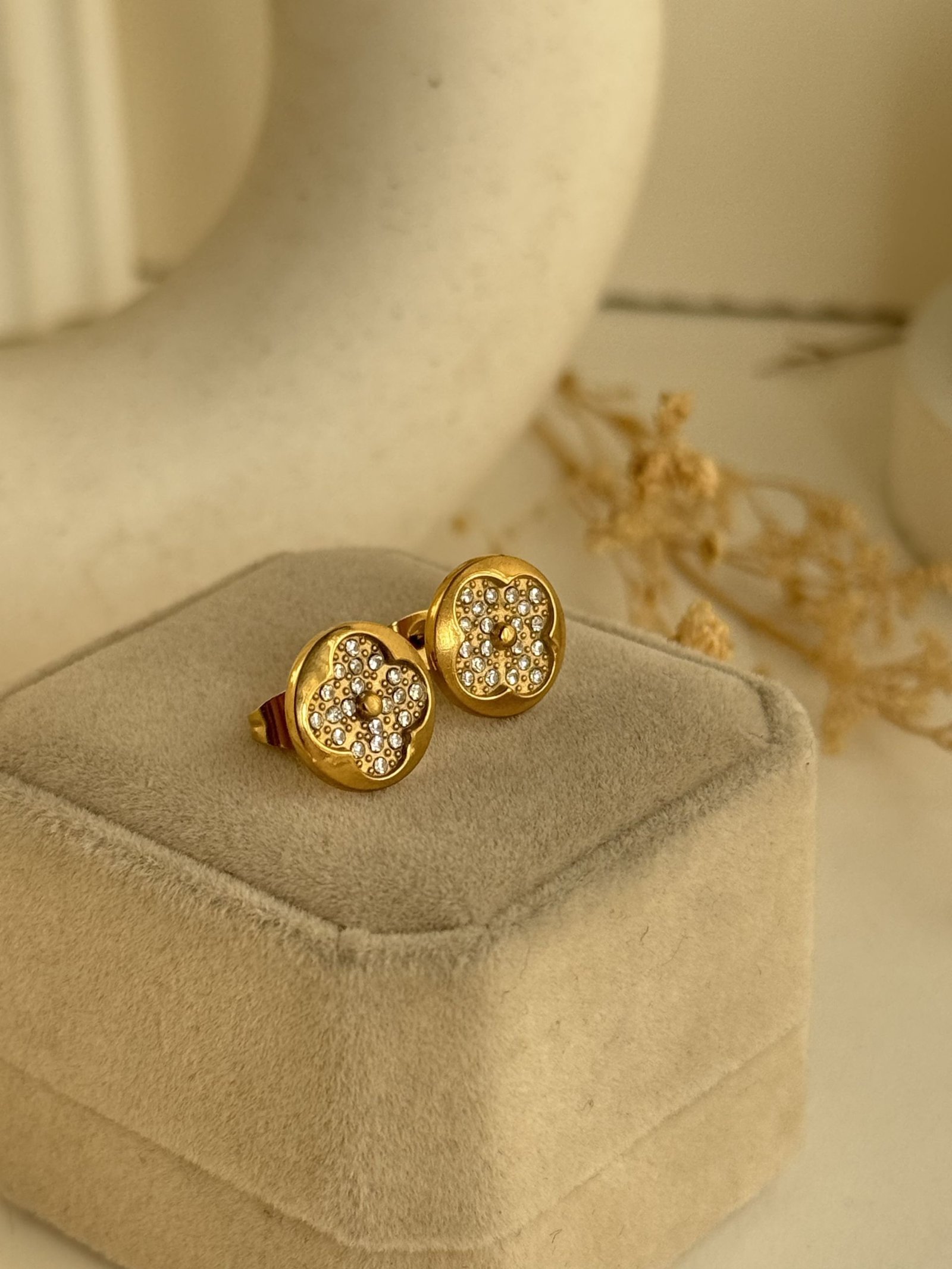 ClovΓ©ra PavΓ© Stud Earrings