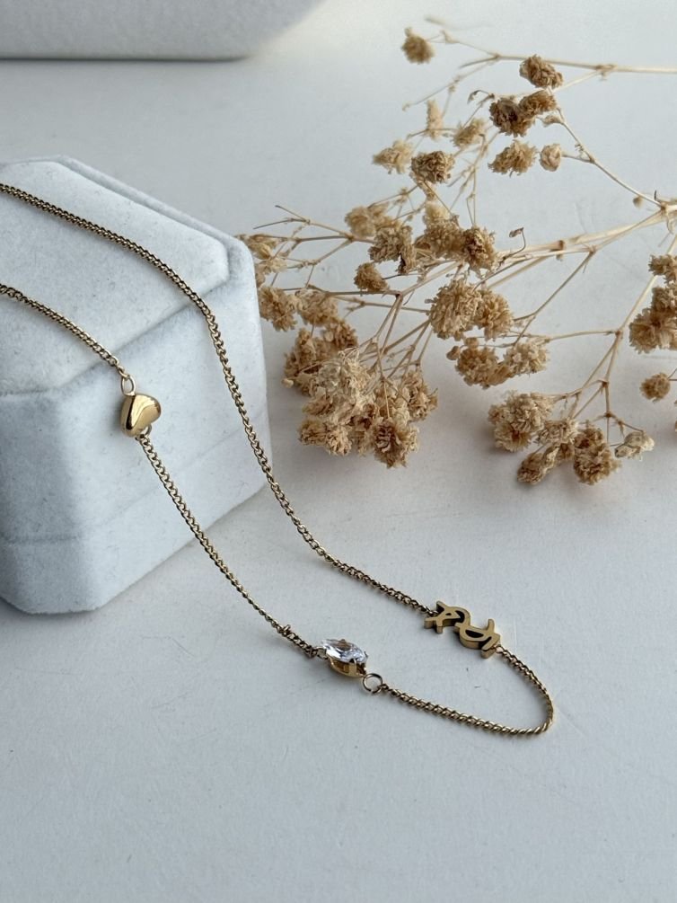 Cassara Multi-Charm Signature Chain Necklace