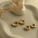 Amora Screw Pavé Hoop Earrings