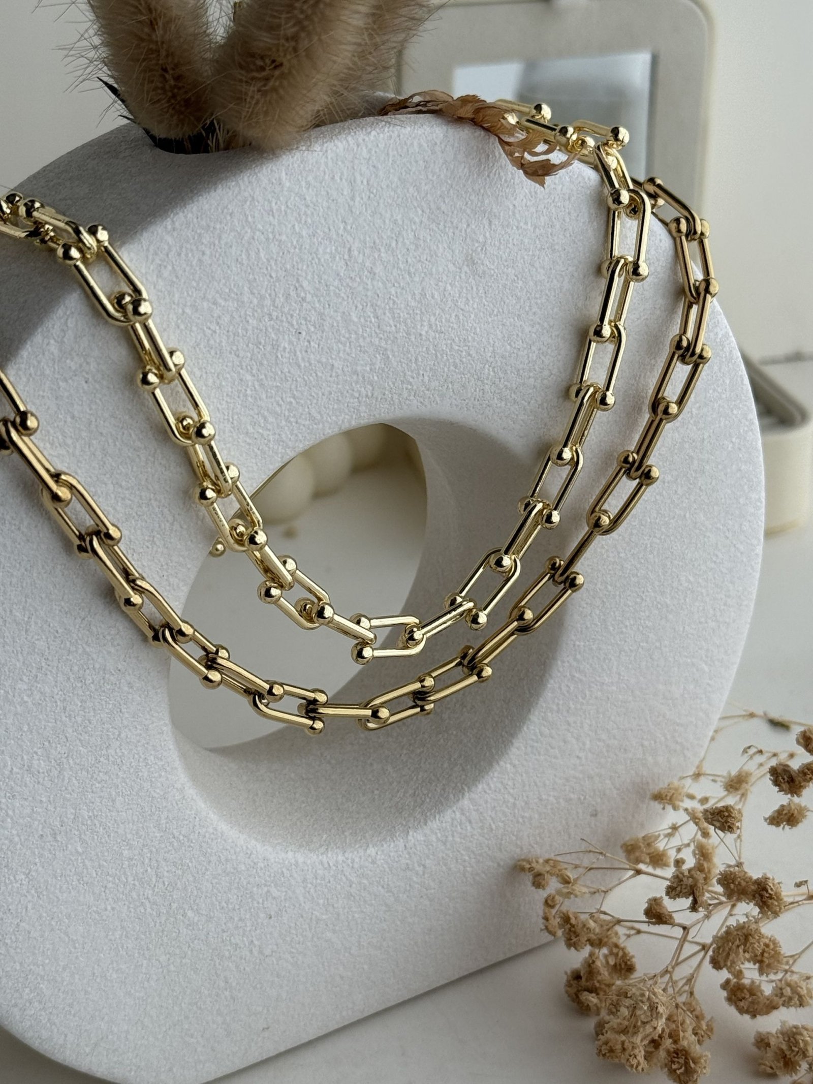 Lunara U-Link Gold Chain Necklace