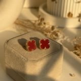 Alhambra Luxe Clover Stud Earrings(13mm)