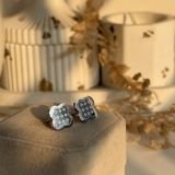 Alhambra Engraved Clover Stud Earrings