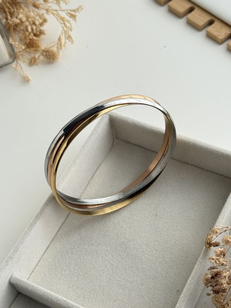 Trinity Harmony Triple-Tone Bracelet