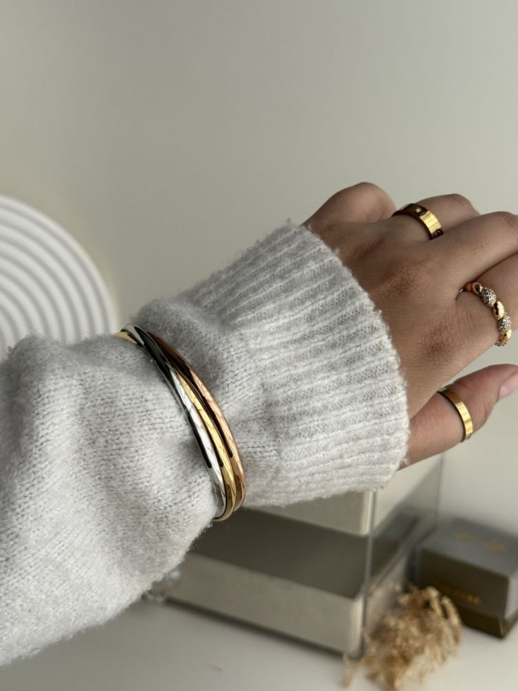 Trinity Harmony Triple-Tone Bracelet