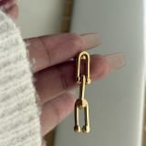 U-Link Drop Chain Earrings