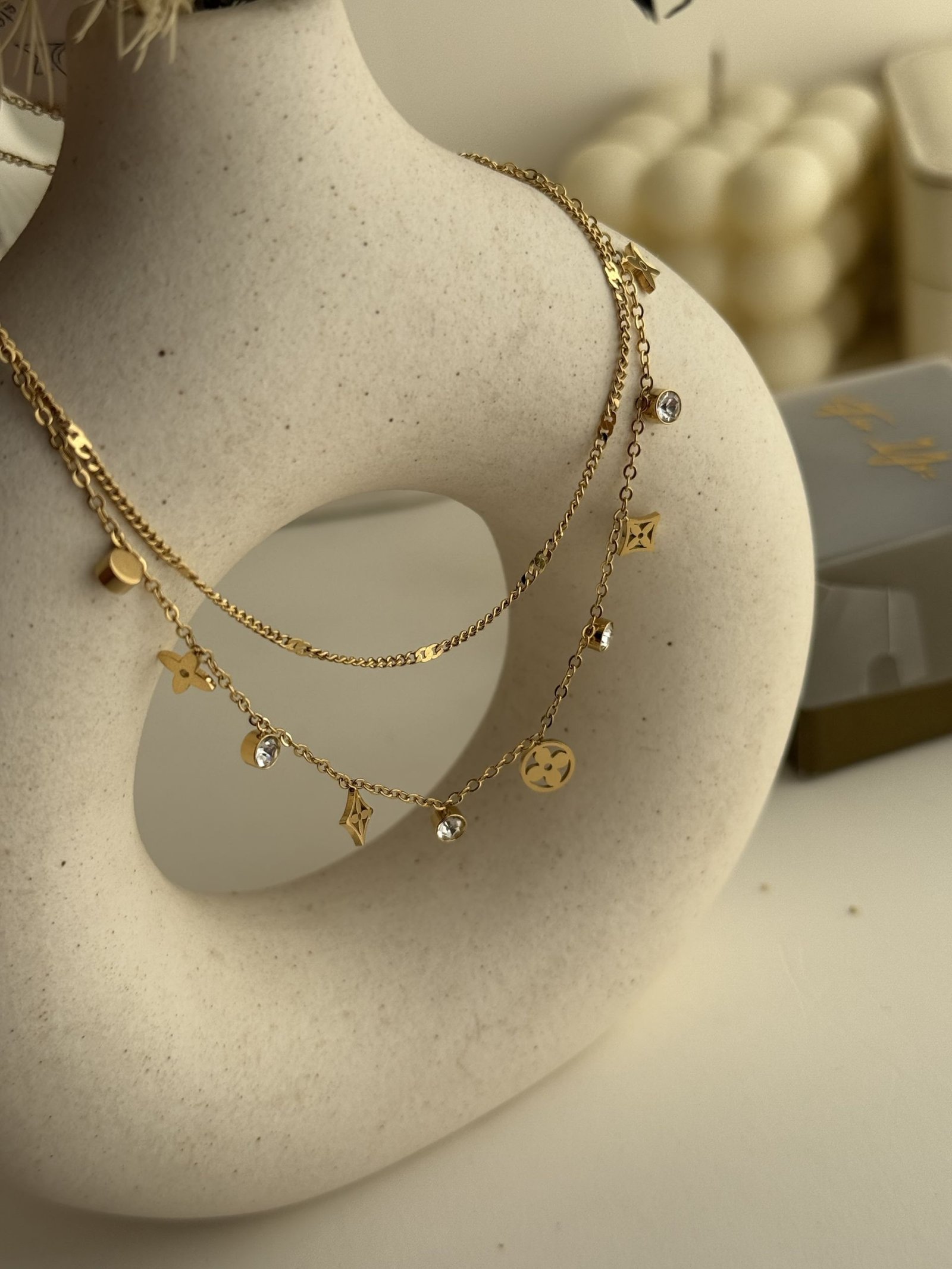 AurΓ©lia Layered Charm Necklace