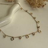 Floréa Crystal Charm Chain Necklace