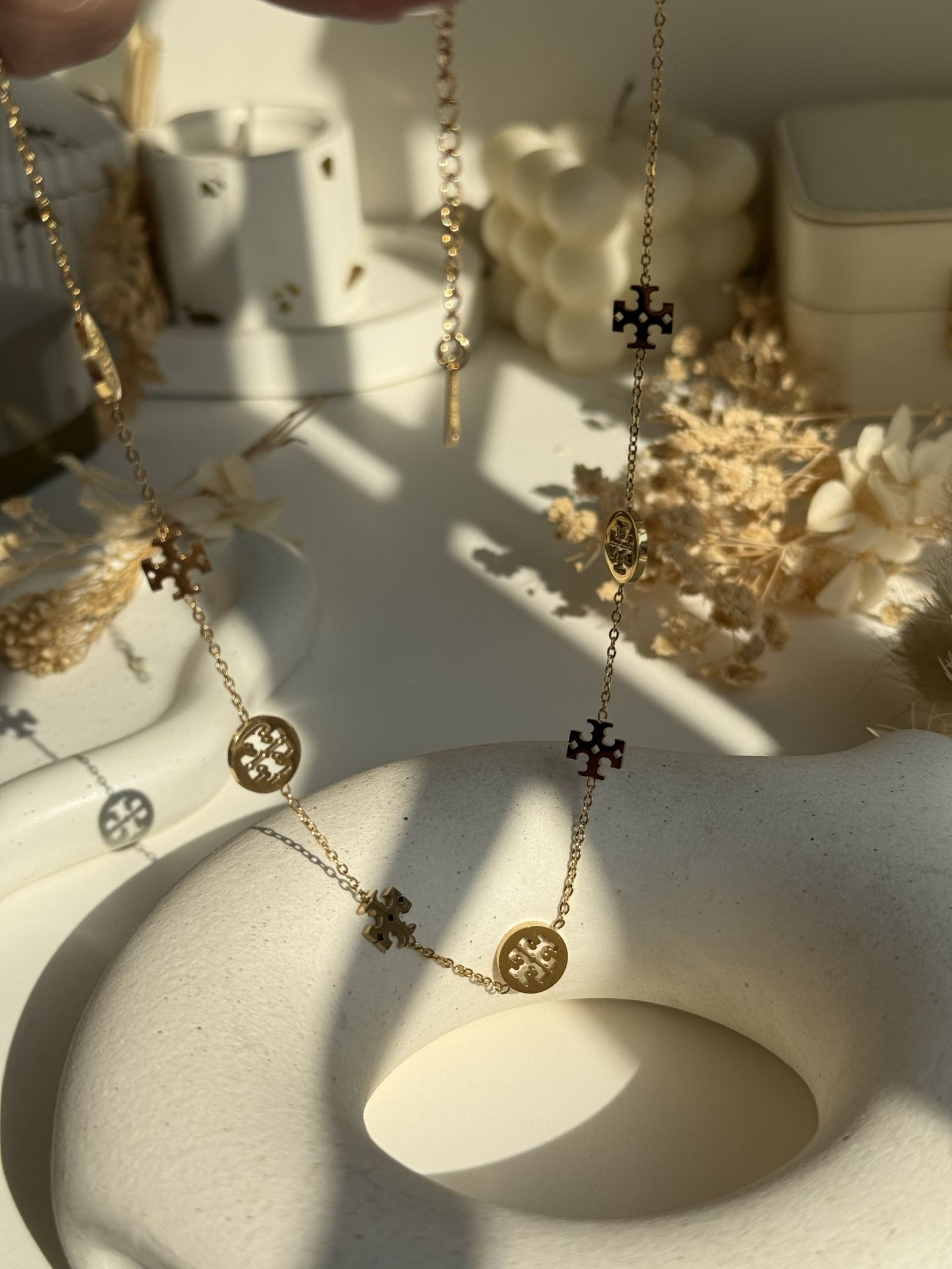 Aurelia Medallion Charm Chain Necklace