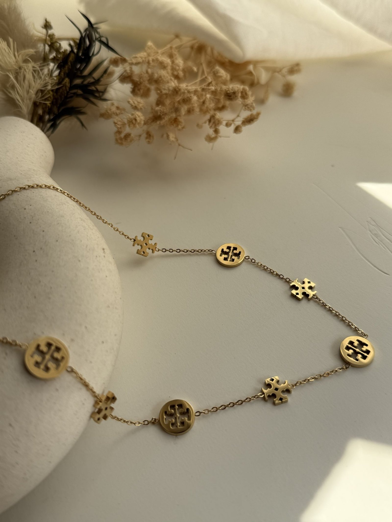 Aurelia Medallion Charm Chain Necklace