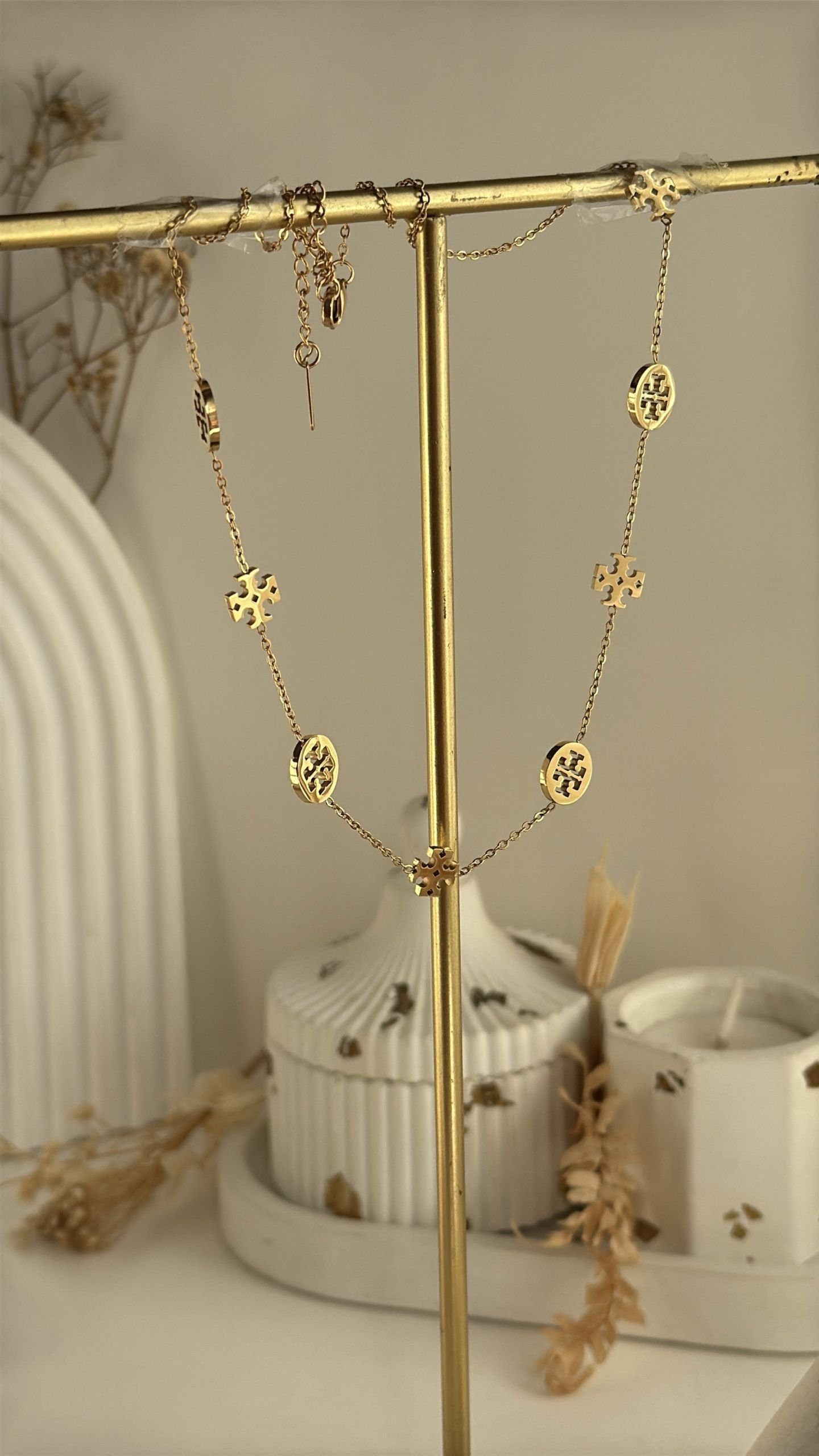 Aurelia Medallion Charm Chain Necklace