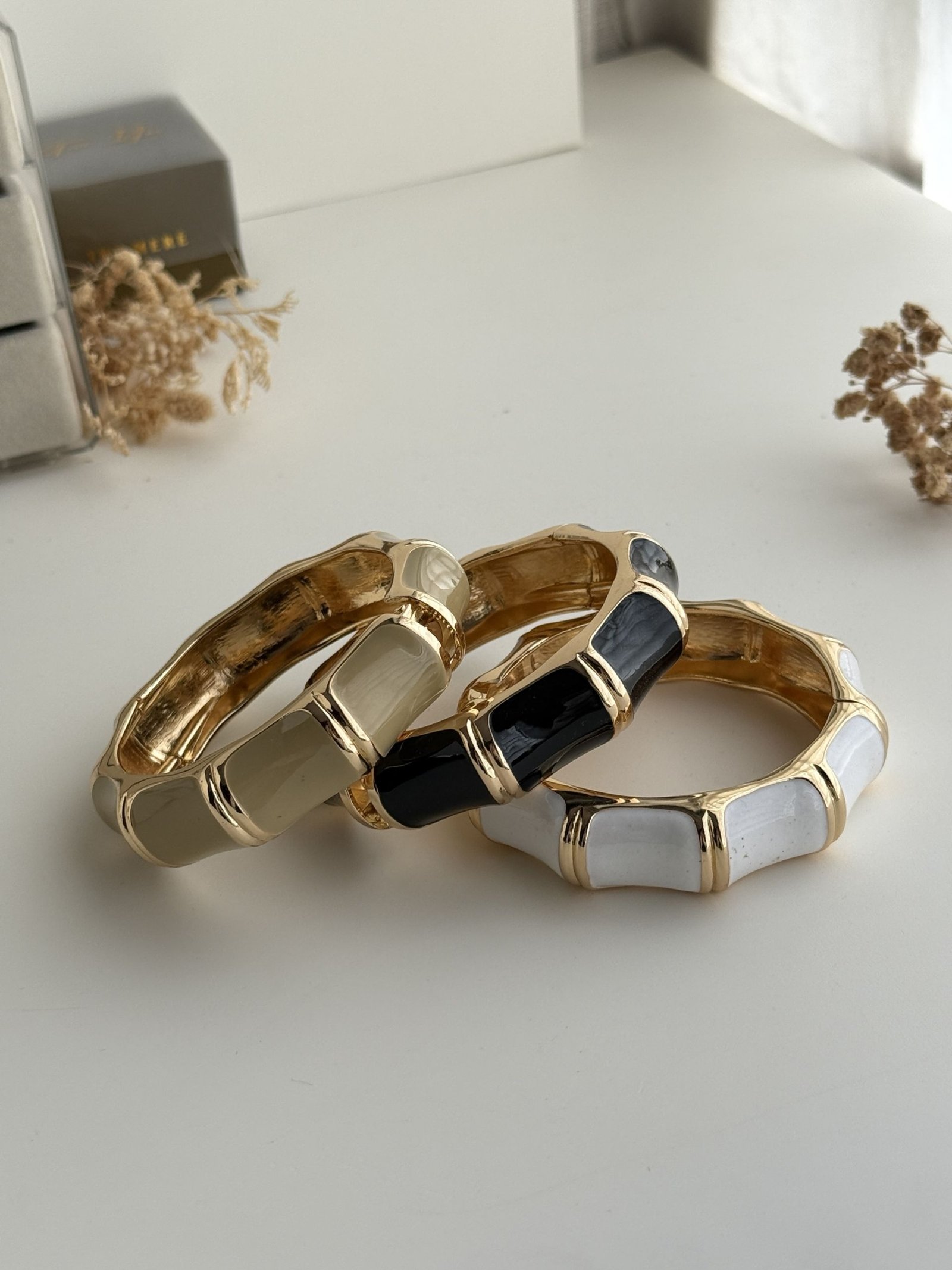 Aurevia Bamboo Enamel Cuff