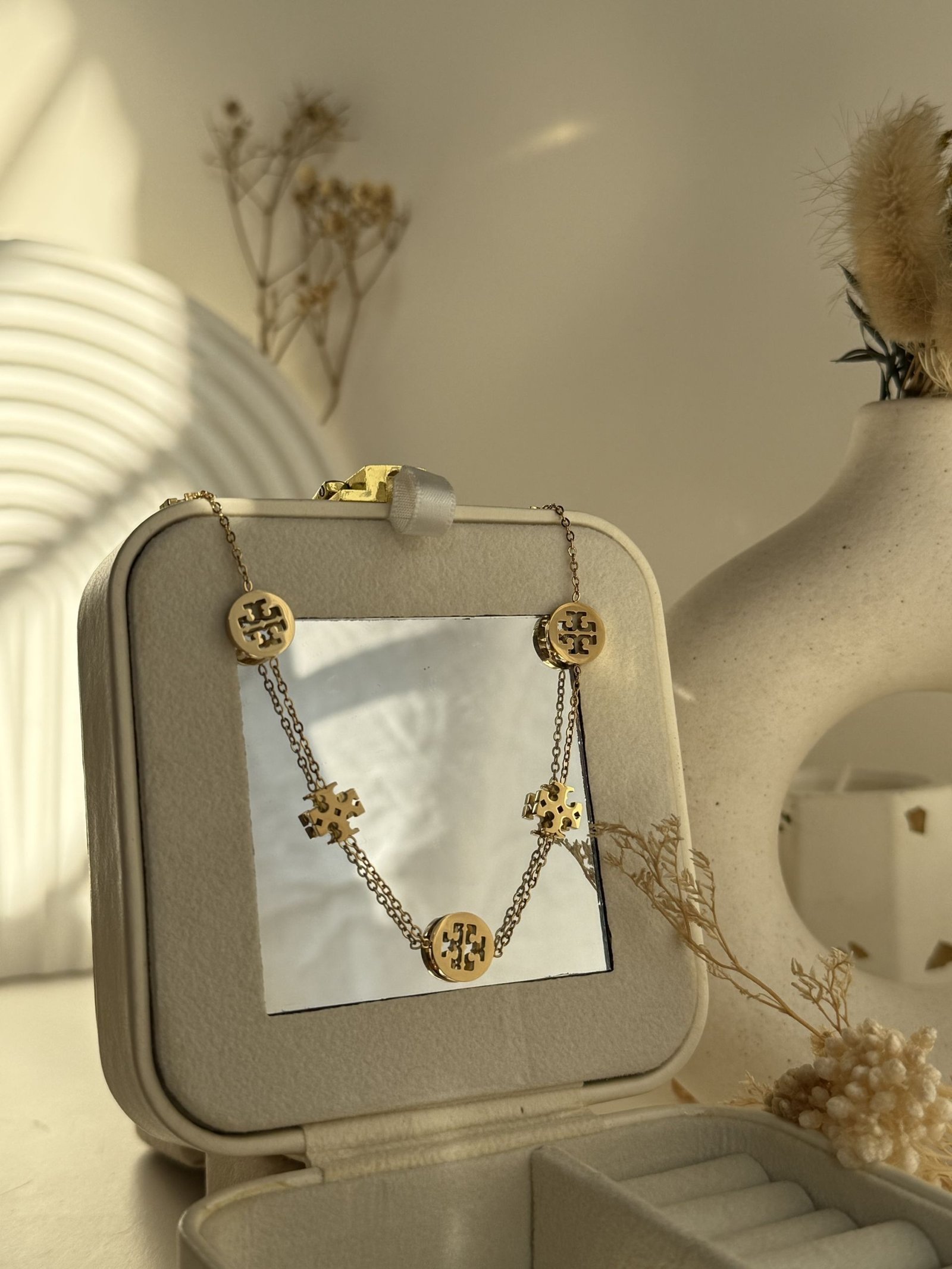 Aurelia Medallion Charm Chain Necklace