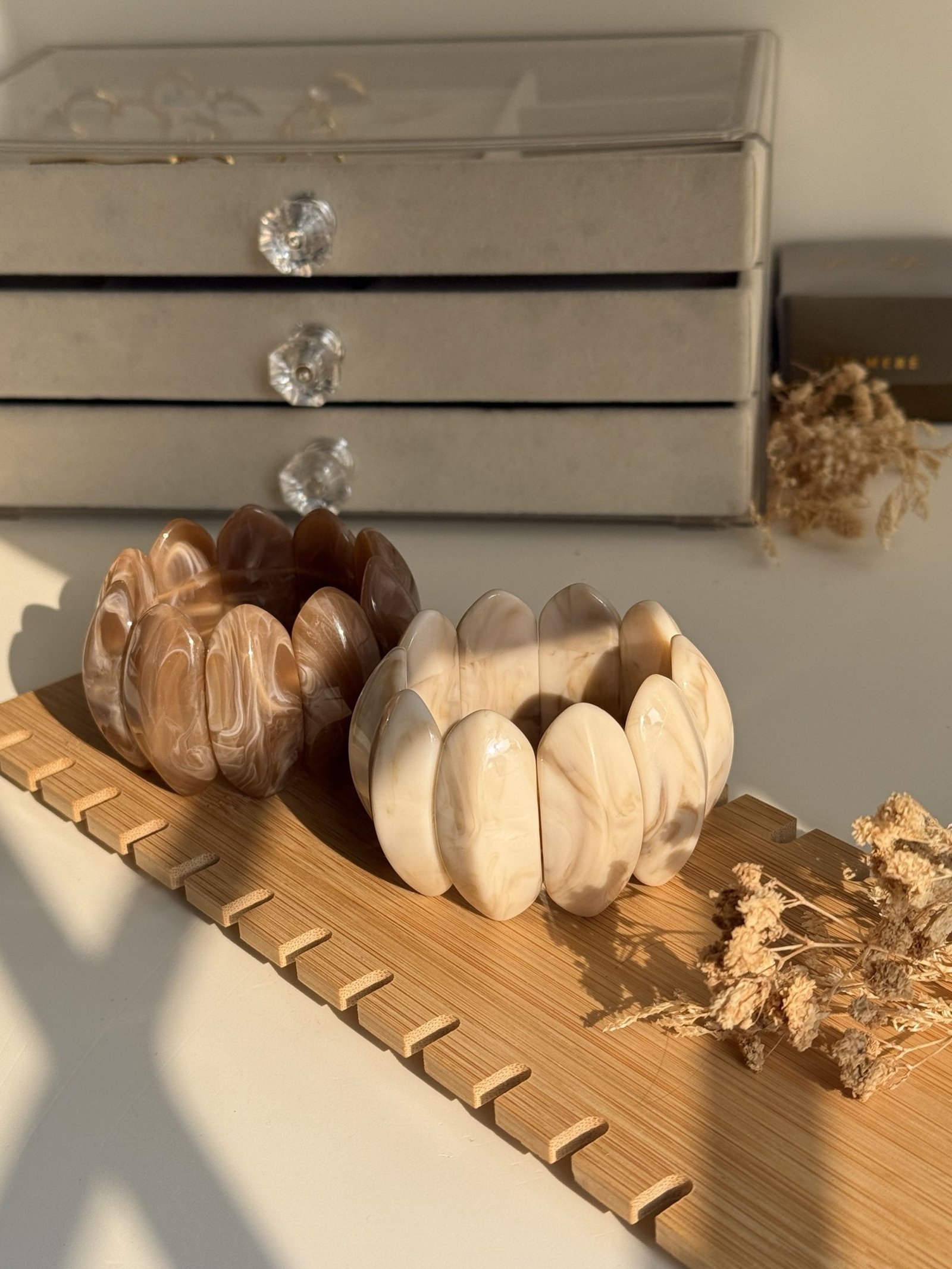 Geometric Resin Stretch Cuff