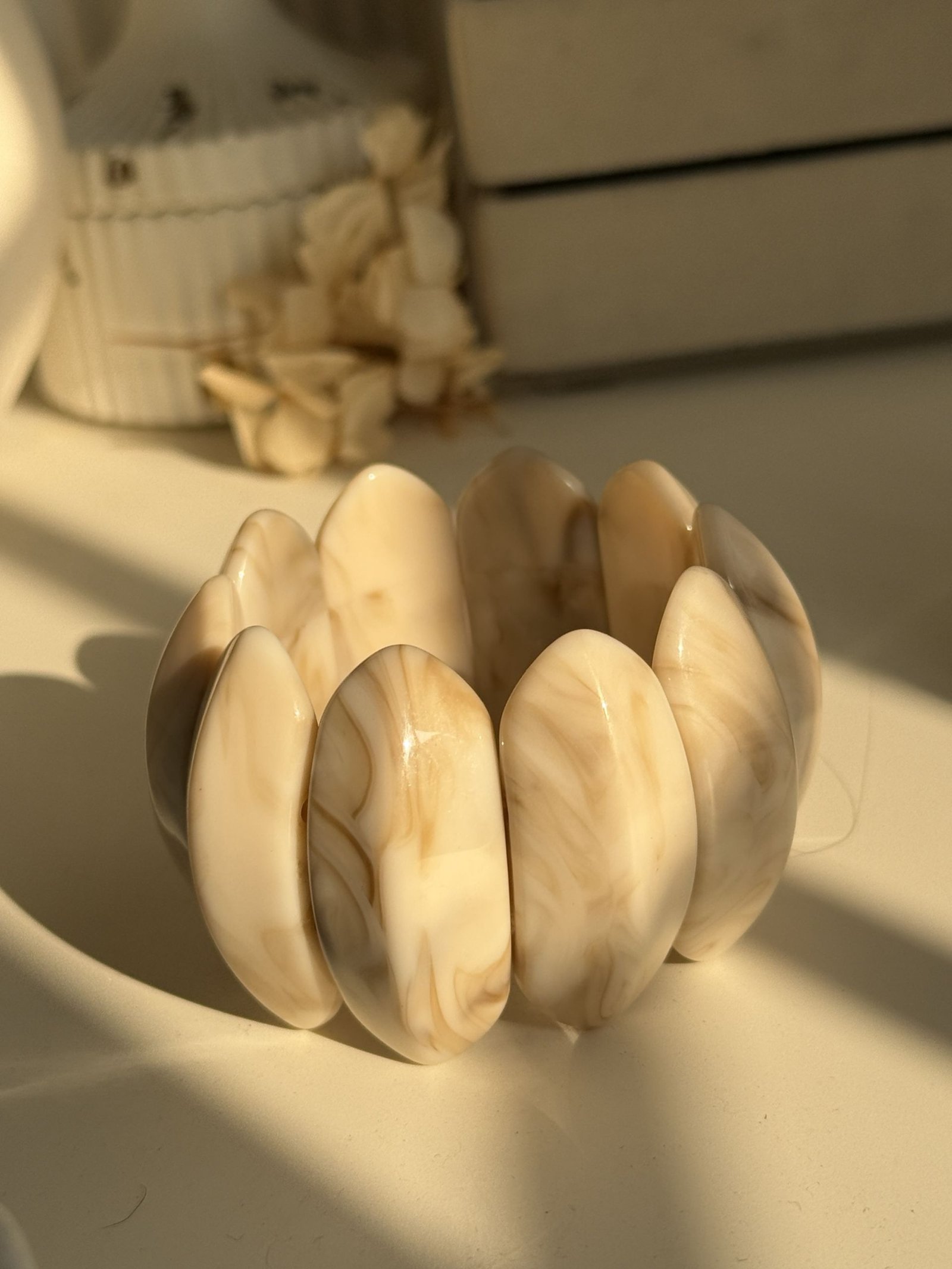 Geometric Resin Stretch Cuff