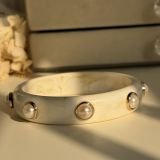 Ivory Pearl Accent Resin Cuff