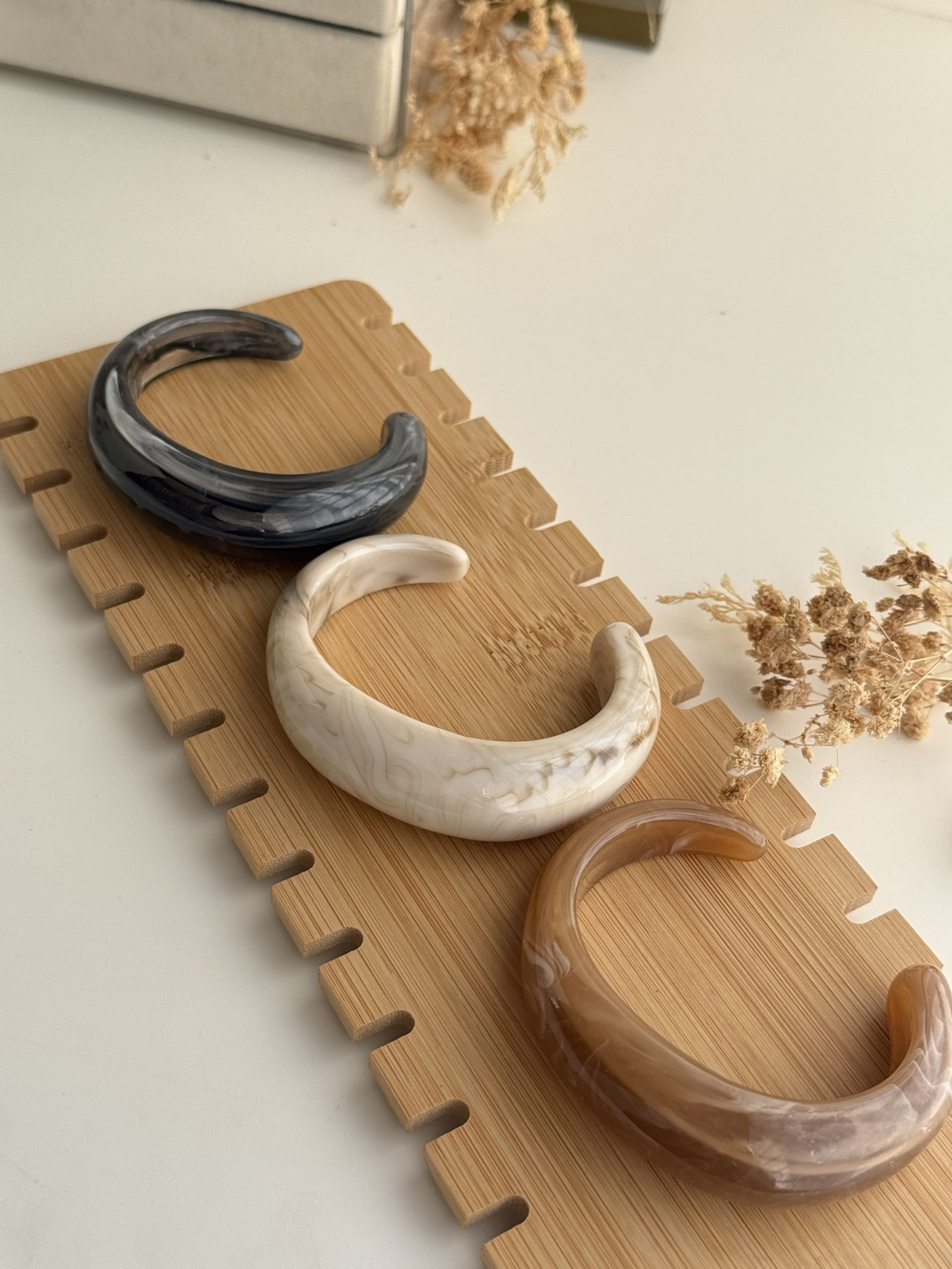 Marbled Resin Open Cuff