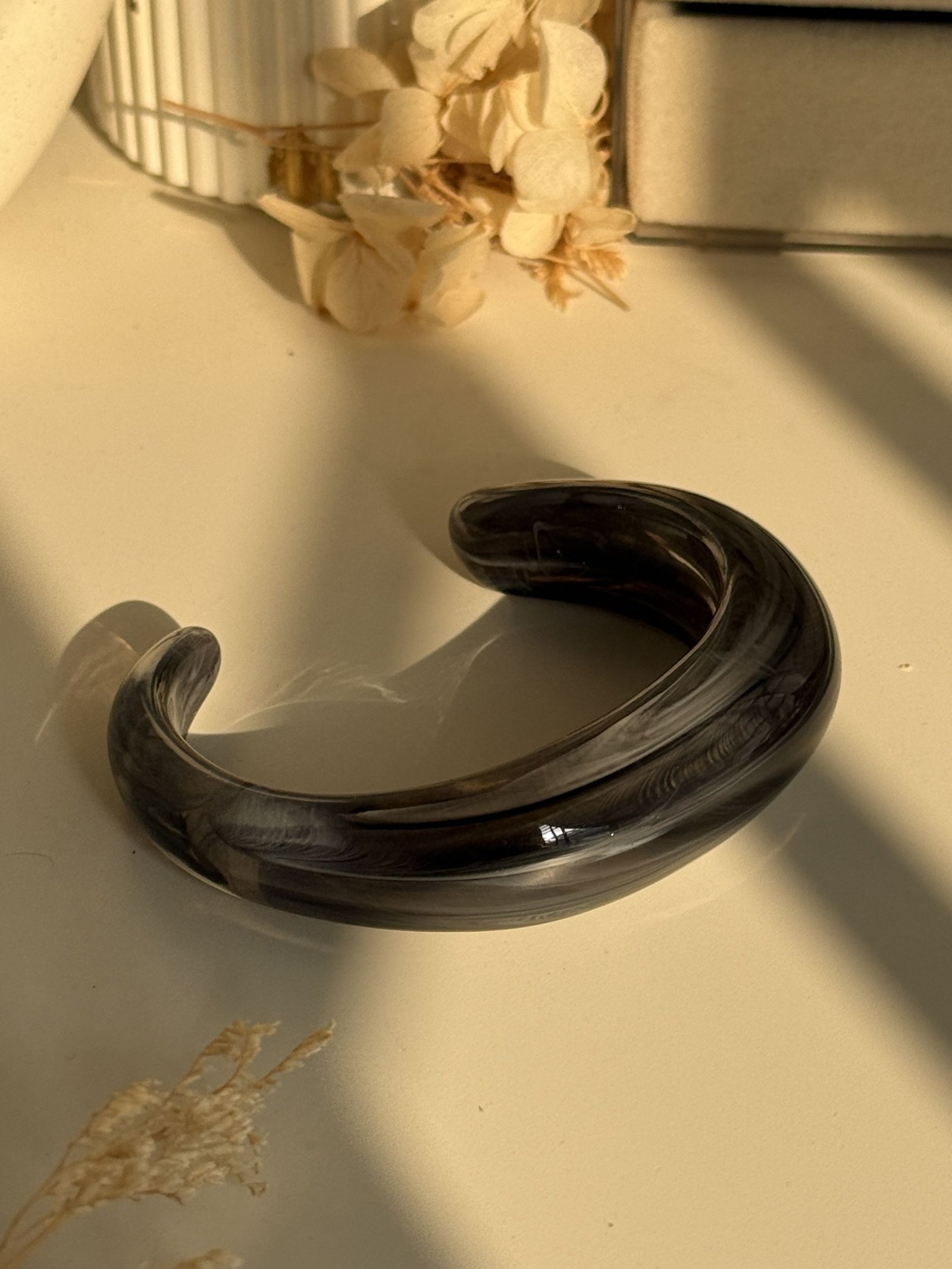 Marbled Resin Open Cuff