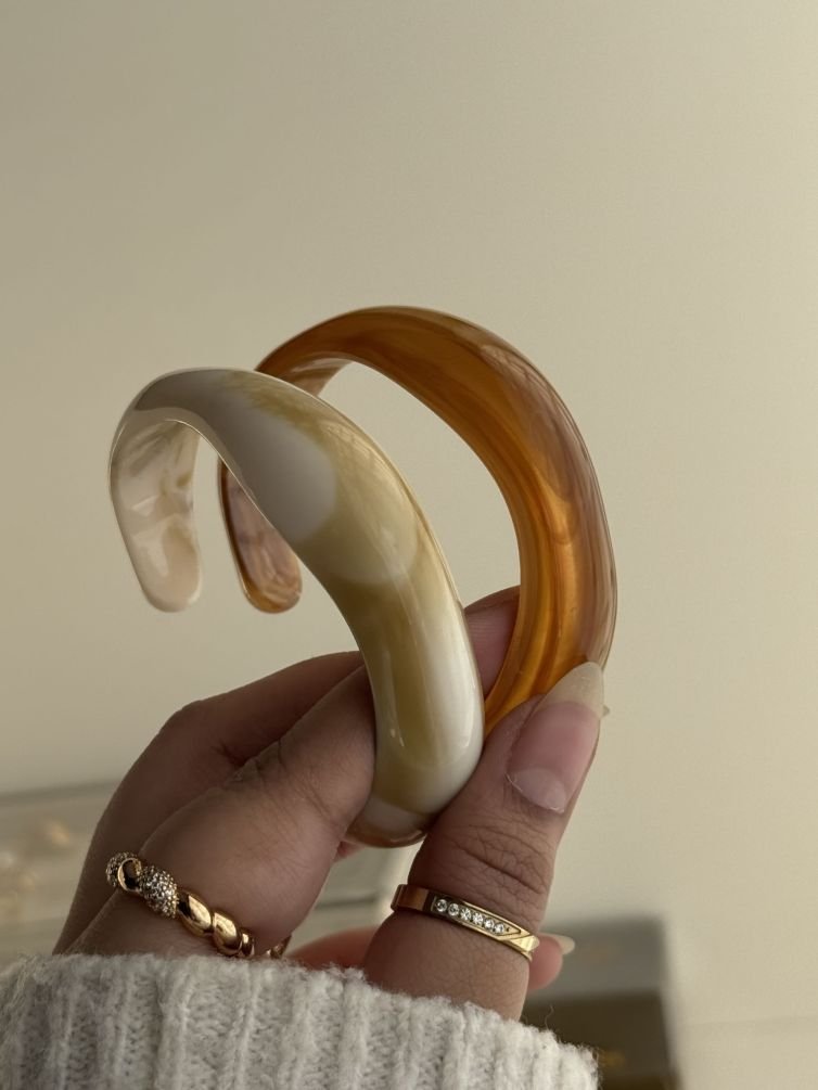 Amber Marble Resin Cuff