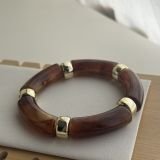 Amber Vein Resin Stretch Cuff